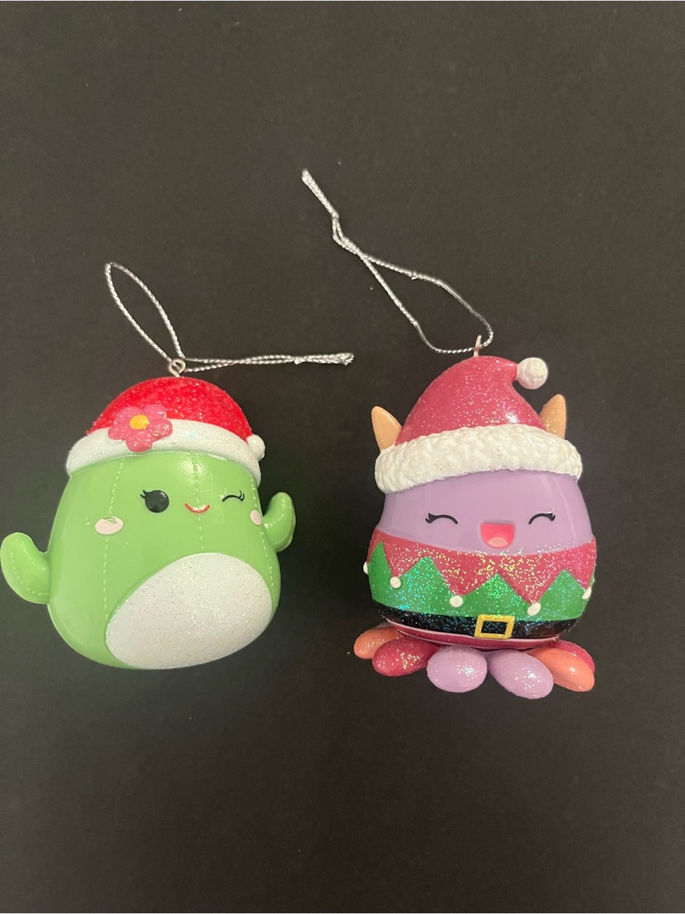 Squishmallows Maritza & Beula Holiday Plastic Ornaments